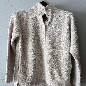 Aerie XS Cream Sherpa Pullover